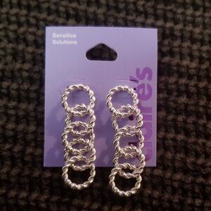 Claire's Silver Link Dangle Earrings